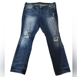 Torrid Boyfriend Jeans Stretch Size 22R [Actual 44x31] Blue Denim